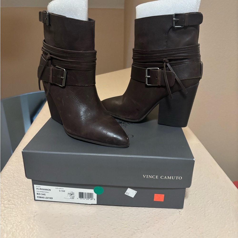Vince Camuto Chocolate Ankle Booties - Picture 4 of 6